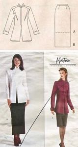 Vogue 2457 Montana FF Sewing Pattern Decorative Darts Shirt & Skirt Women 8-12 - Picture 1 of 8