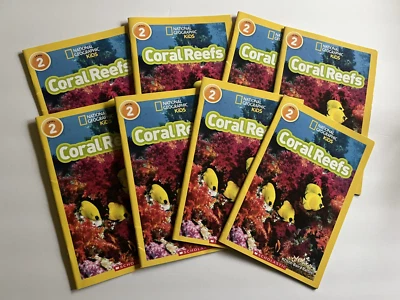 National Geographic KIDS CORAL REEFS Level 2 LOT of 8 Books Guided Reading Class - Image 1 of 4