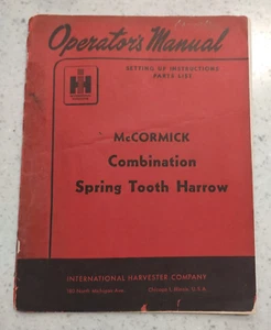 INTERNATIONAL HARVESTER / McCORMICK - COMBINATION SPRING TOOTH HARROW - Picture 1 of 3
