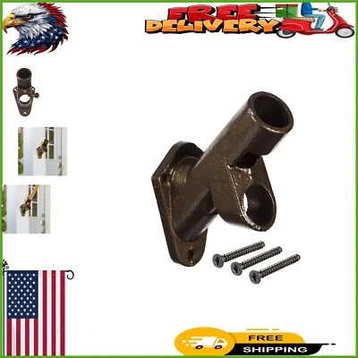 Элегантный бронзовый чугунный кронштейн для флага — регулируемый дисплей на 45 и 90 градусов - Изображение 1 из 4