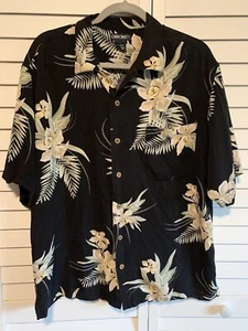 Cherokee Hawaiian Button Up Shirt Tropical Floral Men's Size Large Resort Wear - Picture 1 of 4