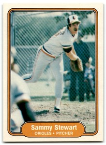 1982 Fleer Sammy Stewart Baltimore Orioles #180