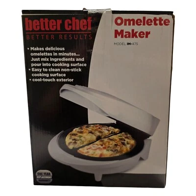 Better Chef IM475 Electric Double Omelette Maker White New - Image 1 of 3