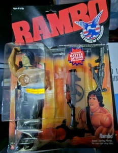 RAMBO ACTION FIGURE THE FORCE OF FREEDOM SPRING LOADED BATTLE ACTION COLECO - Picture 1 of 4