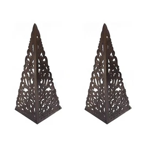 SET 2 pezzi 8,46" di protezione piastra angolare decorativa in ottone massiccio / protezione angolo - Foto 1 di 6