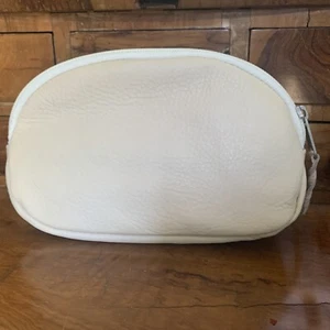 Leder Luxus Kosmetiktasche Kiesel Qualität weiches Reißverschluss Top Made in CT, US Stein - Bild 1 von 24
