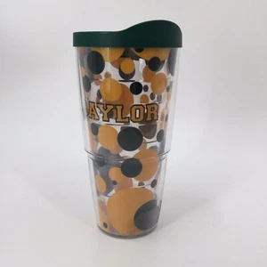 Vaso aislante Tervis Baylor University Bu Bears oro verde 24 oz con tapa usado en excelente estado - Imagen 1 de 4