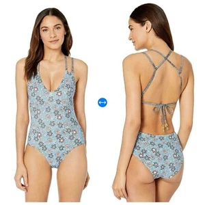 Anne Cole Studio one piece v neck swimsuit size 8 stappy back floral print - Picture 1 of 12