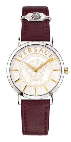 Versace Orologio Svizzero V Essential Rosso Argento Vetro Zaffiro VEK400221