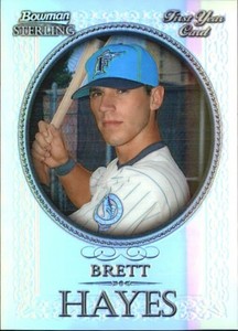 2005 Bowman Sterling Refractors Marlins Baseball Card #BH Brett Hayes /199