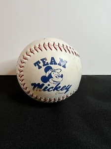 WALT DISNEY TEAM MICKEY MOUSE BASEBALL SOFTBALL WHITE - Picture 1 of 10