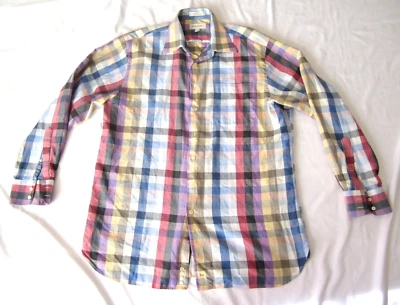 Camisa de manga larga de algodón con botones a cuadros John W Nordstrom para hombre talla 16,5-35 (MT459) Foto 1 de 4