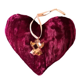 Swarovski Miniature Christmas Ornament Amber 1 Inch Angel No Box - Picture 1 of 10