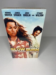 Slow Burn VHS, 2000 Factory Sealed Minnie Driver James Spader Josh Brolin - Picture 1 of 6