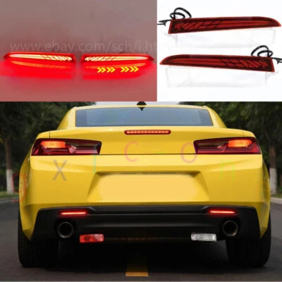 For Chevrolet Camaro 17-2023 2022 LED Rear Fog Lights/ Turn Lights/ Brake Lights - Image 1 of 4