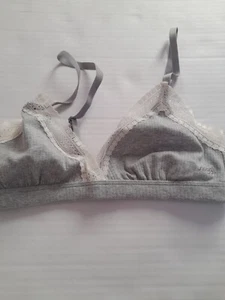 Sloggi Go Ribbed Bralette Organic Cotton Grey Small Ribbed - Picture 1 of 9