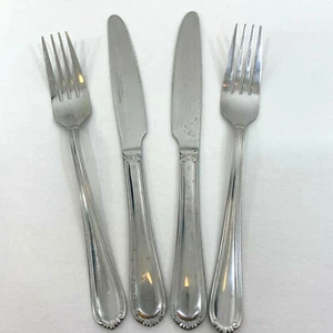 Hampton Silversmiths TARA 2 Knives 2 Forks Stainless Steel 18/0 Scroll Tip - Picture 1 of 10