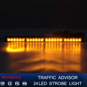 72W 24" LED Strobe Light Bar Emergency Advisor Beacon Visor Warning Flash Lights - Bild 1 von 6