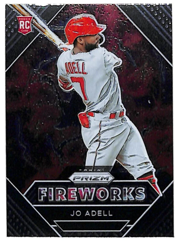 2021 Panini Prizm Jo Adell Fireworks insert rookie RC card Angels - Image 1 of 1