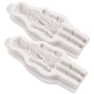 Molde de silicona de Navidad de 2 piezas jabón vela cascanueces soldado pastel moldes de fundición - Imagen 1 de 12