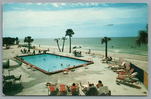 Postal cromada Colony Beach Club Resort bote largo llave Sarasota Florida FL - Imagen 1 de 2