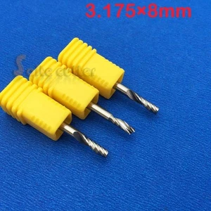 5 piezas AAA molino final de acrílico una sola flauta espiral brocas de enrutador CNC 1/8"" 3.175 mm × 8 mm - Imagen 1 de 1