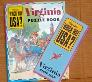 Highlights Virginia VA Rätselbuch mit Karte Neu aus altem Lagerbestand Welcher Weg USA - Bild 1 von 3