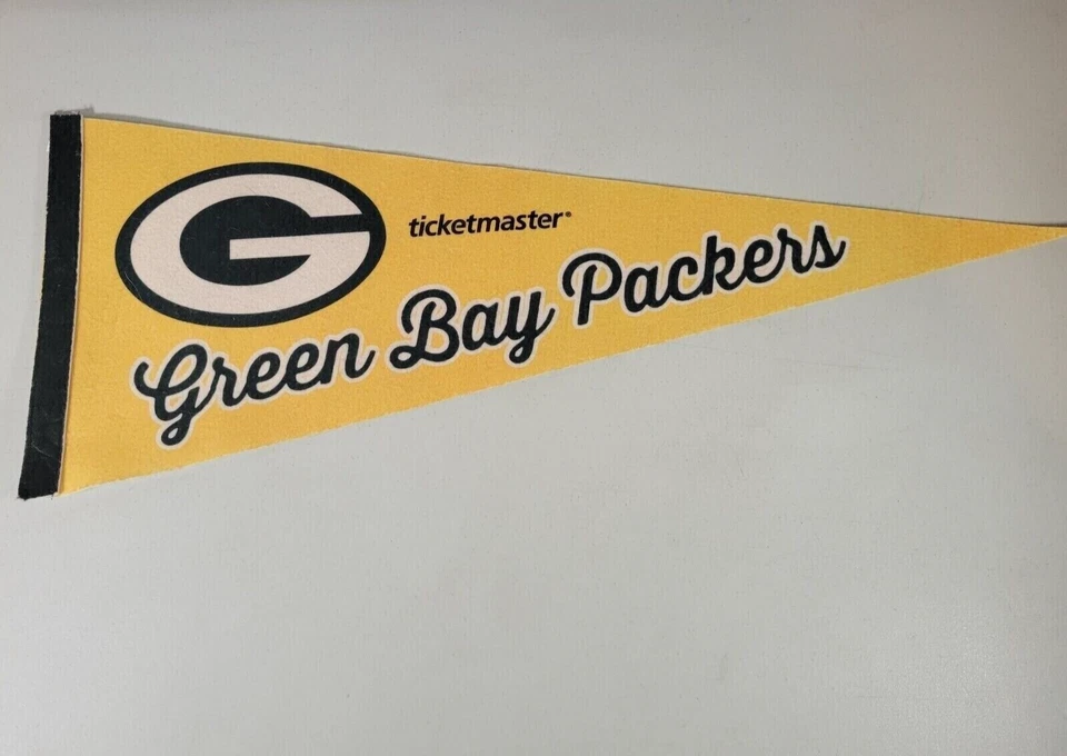 Banderín Green Bay Packers 24" NFL Ticketmaster Team Lambeau Field Giveaway Foto 1 de 4