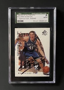 1999-00 SP AUTHENTIC DIRK NOWITZKI AUTO JSA DALLAS MAVERICKS 2ND YR SIGNED SGC A - Picture 1 of 2