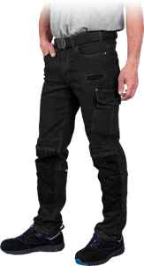 Jeans-Arbeitshose (Blau Schwarz Weiß) Stretch-Jeans Arbeits-Bundhose (Gr. 46-60) - Bild 1 von 29