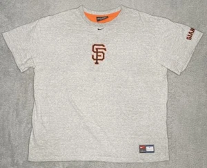 Vintage Y2K Nike Team San Francisco Giants Center Swoosh Gray Mens 2XL TShirt - Picture 1 of 9