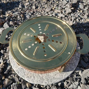 Wunderschönes Messing Kupfer Stövchen Teestövchen Brass Warmer daha sıcak - Picture 1 of 11