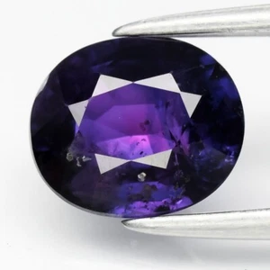 💎 Zafiro púrpura azul ovalado de 1,35 quilates 7x6 mm - Calefacción, gema de Madagascar - Imagen 1 de 4