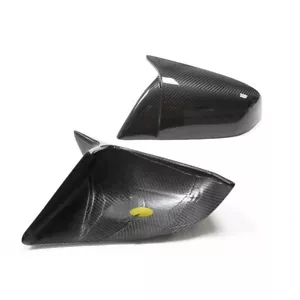 Carbon Fiber Rearview Side Mirror Cover Caps Trim For Tesla Model S 2014-2020 - Foto 1 di 5