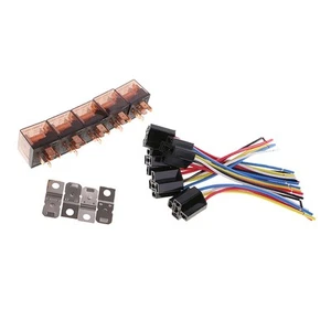 5 Stück DC12V 60Amp Auto SPDT Kfz-Relais 5-polig 5-Draht-Kabelbaumbuchse - Picture 1 of 6