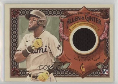 2022 Topps Allen & Ginter Relics A Bryan De La Cruz #AGRA-BDLC Rookie RC - Image 1 of 2