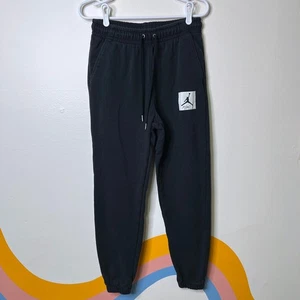 Nike Air Jordan Jogger Sweatpants Men Small Flight Essentials Workout Gym Black  - Picture 1 of 7