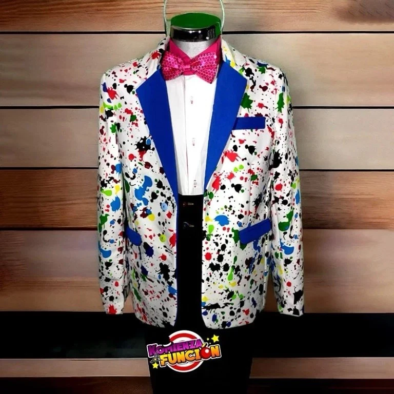 Mexican Professional Clown Suit Vest Theatre Adult Men’s Handmade In Mexico - image 1 of 1