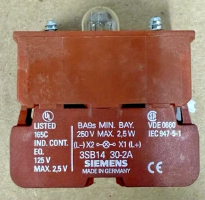 SIEMENS 3SB1 430-2A PUSHBUTTON CONTACT BLOCK WITH BULB *NEW NO BAG* - Bild 1 von 6