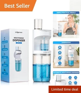 Moderner automatischer Mundspülspender - BPA-frei, 19,4 flüssige Unzen mit magnetischen Bechern - Bild 1 von 8