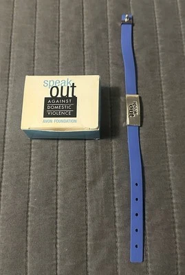 AVON “Speak Out Against Domestic Violence” Adjustable Bracelet Open Box - Image 1 of 4