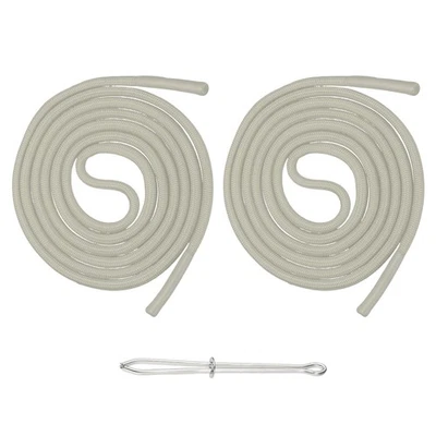 2 cuerdas con cordón de 53 pulgadas cuerda con enhebrador fácil, verde polvoriento Foto 1 de 4