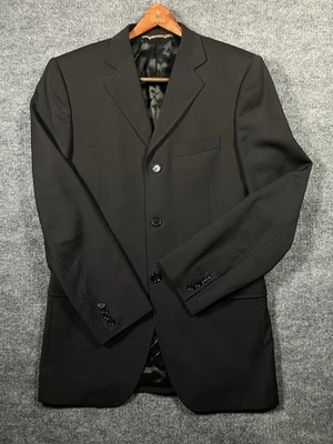 Dolce & Gabbana Italy 100% Wool 3 Button Suit 38R / 48 Black Textured Weave - Image 1 of 4