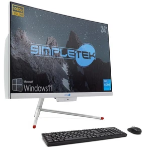 All in One i5 24" Full HD Win11 RAM 8GB SSD 240GB PC Desktop Curved - Picture 1 of 13