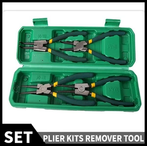4Piece Snap Ring Pliers Set Circlip Pliers Kit For Snap Ring Removal Tool Case - Picture 1 of 9