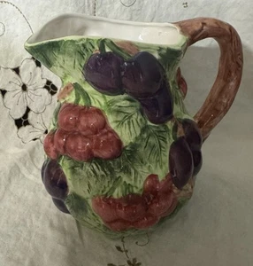 Vintage World Bazaars Drink Pitcher With Multicolored Fruits - Picture 1 of 7