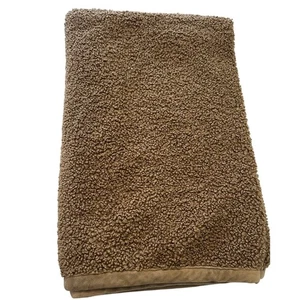 Pottery Barn Brown Teddy Faux Fur Throw Blanket 50"x60" EUC - Picture 1 of 6