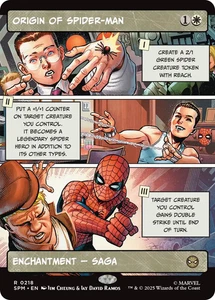 Origin of Spider-Man 0218 ~ **Borderless** Rare MTG Marvel Spider-Man - Picture 1 of 1