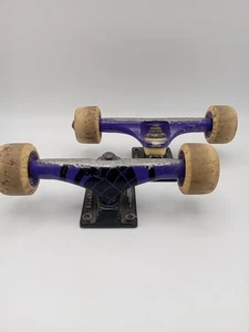 Thunder 145 Purple Skateboard Trucks 8" Axle Ricta All Stars Wheel Reds Bearings - Picture 1 of 11