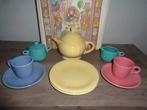 11pc MY FIRST FIESTA Homer Laughlin Fiestaware Chrildren's Tea Set - Picture 1 of 3